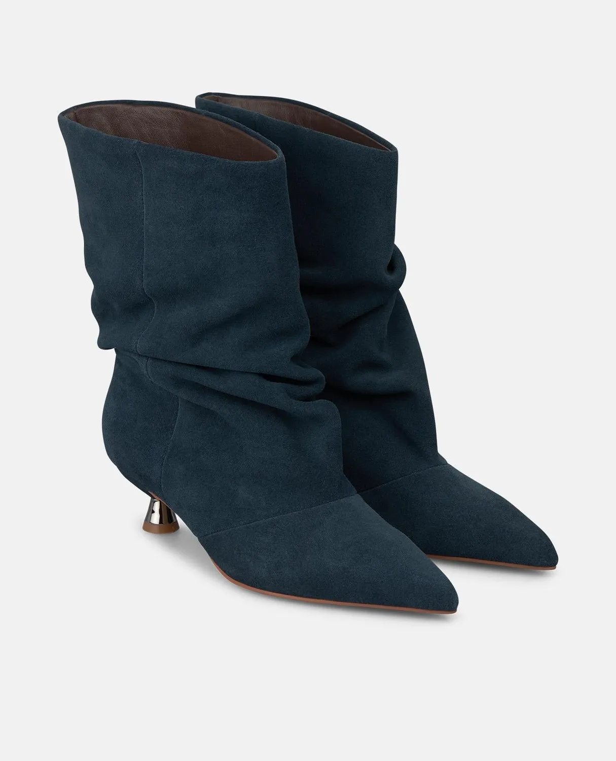 Alma en Pena I260370 bottines suède bleu marine talon 4 cm