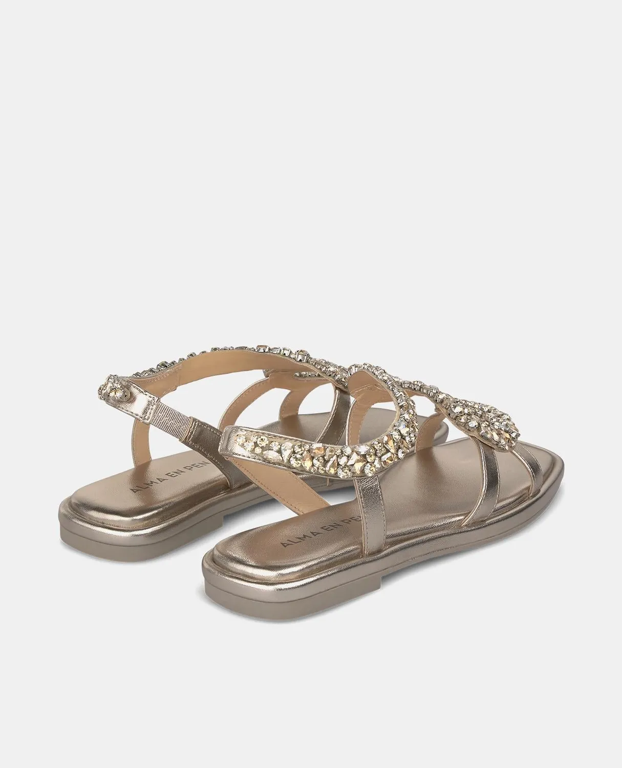 Alma en Pena V240820 sandales plates bronze serpent