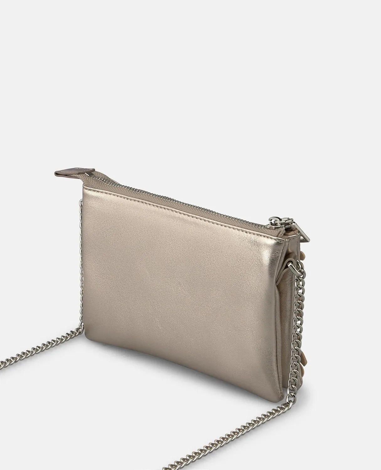 Alma en Pena V26BG050 sac bandoulière cuir bronze fleurs