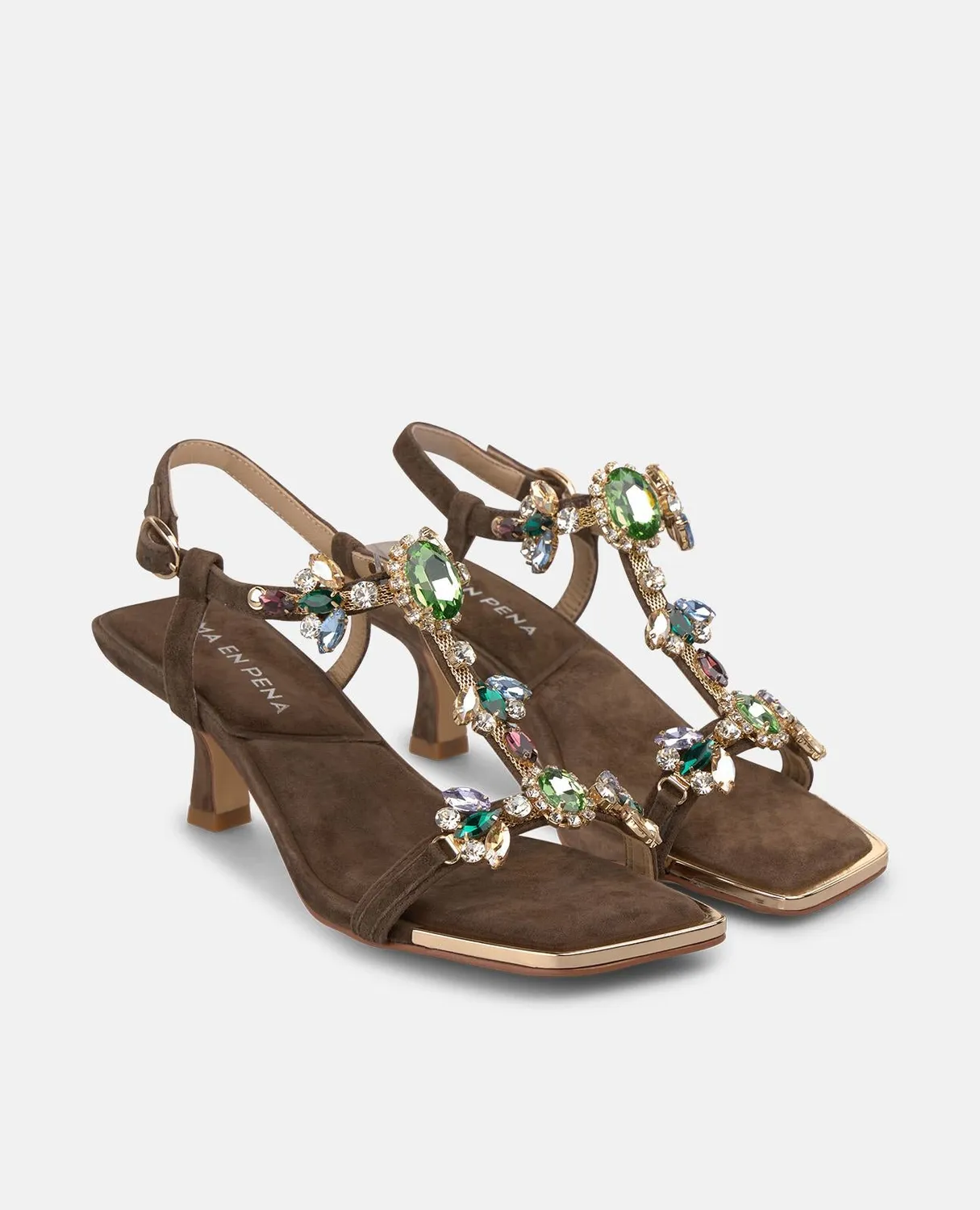 Alma en Pena V263281 sandale marron cuir talon 5 cm