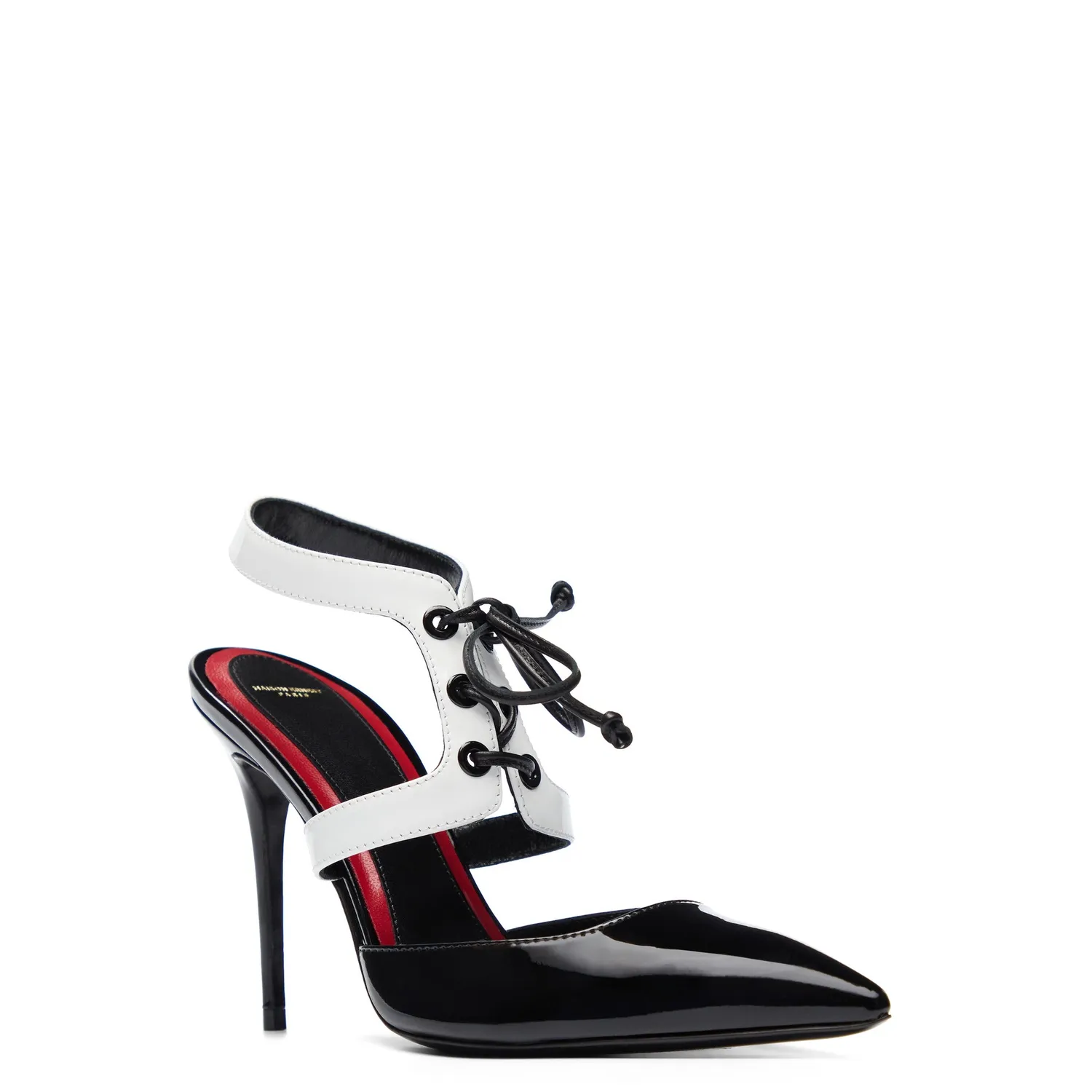 Maison Ernest Gatsby 100 sandales noir blanc cuir vernis