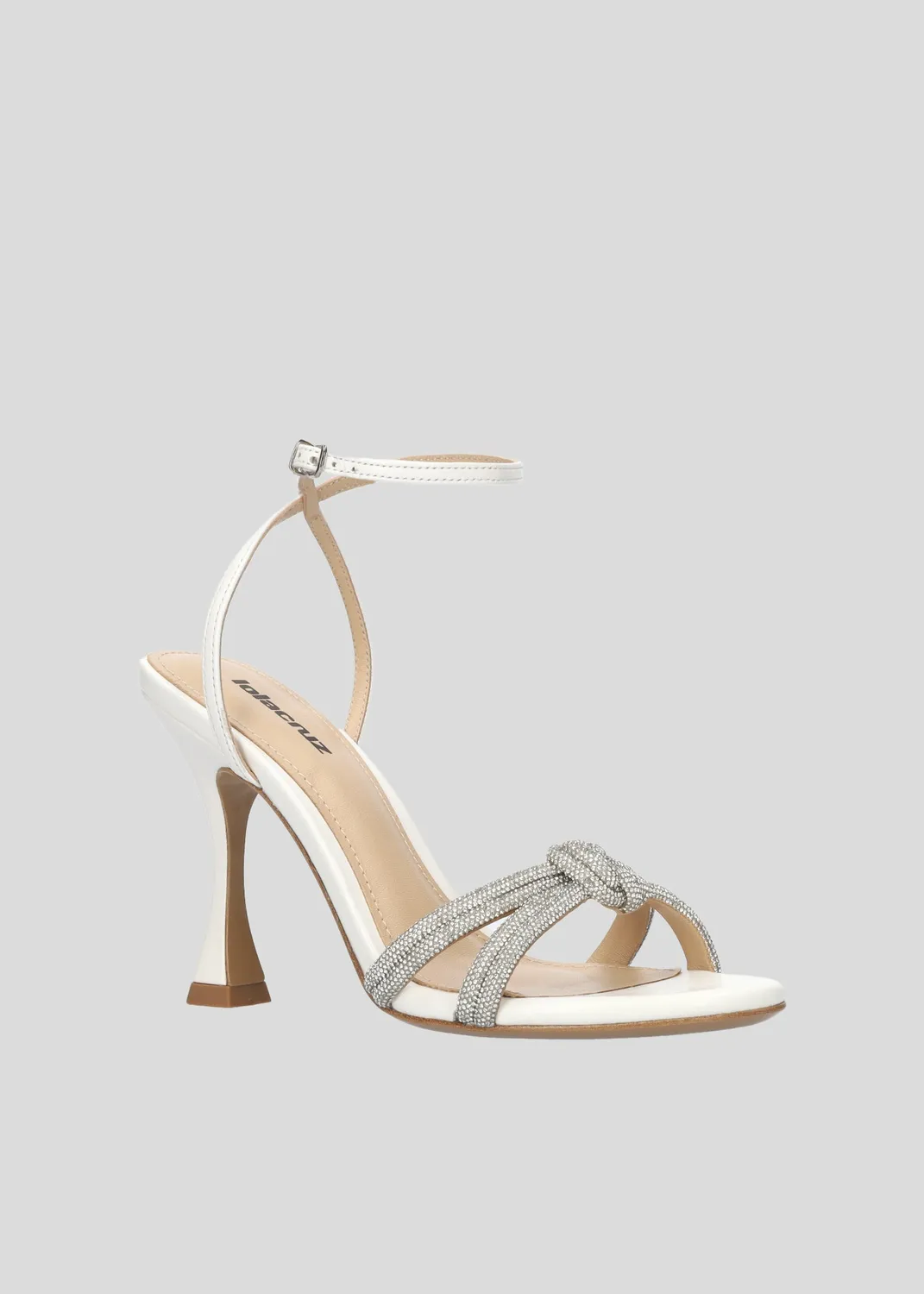 Lola Cruz Alice sandales talon 95 blanc 9,5 cm
