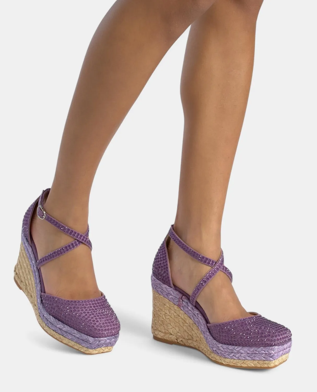 Alma en Pena V2551118 compensées 9 cm violet strass