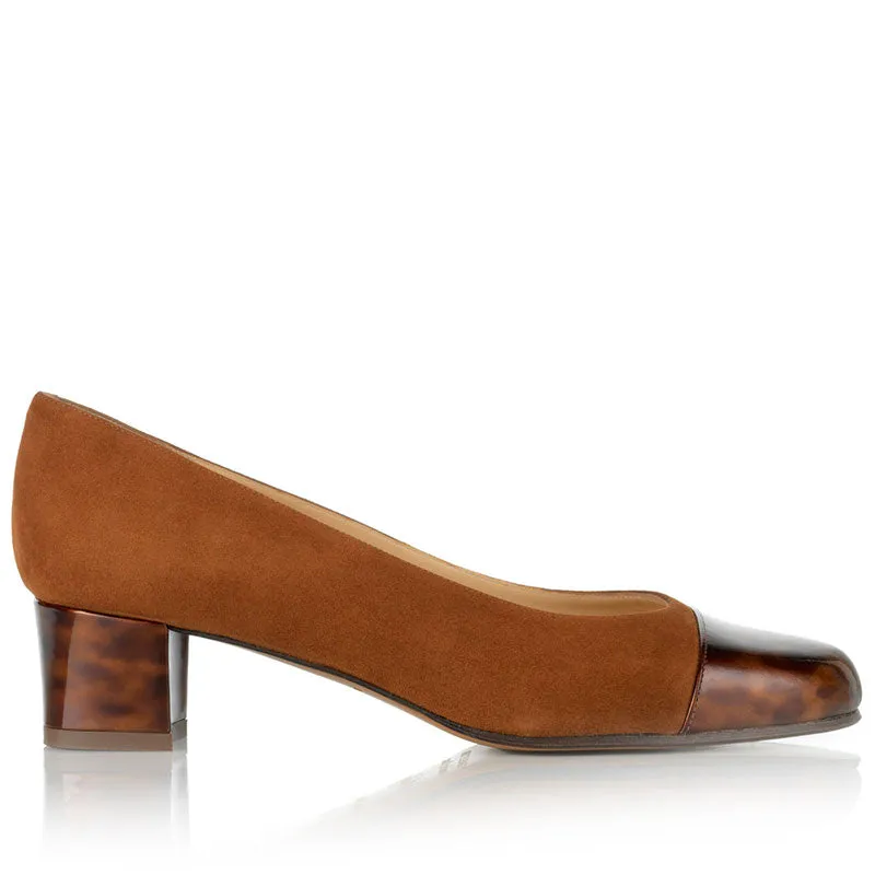 Bégum Paris Echo Plus escarpin cognac écaille 4 cm