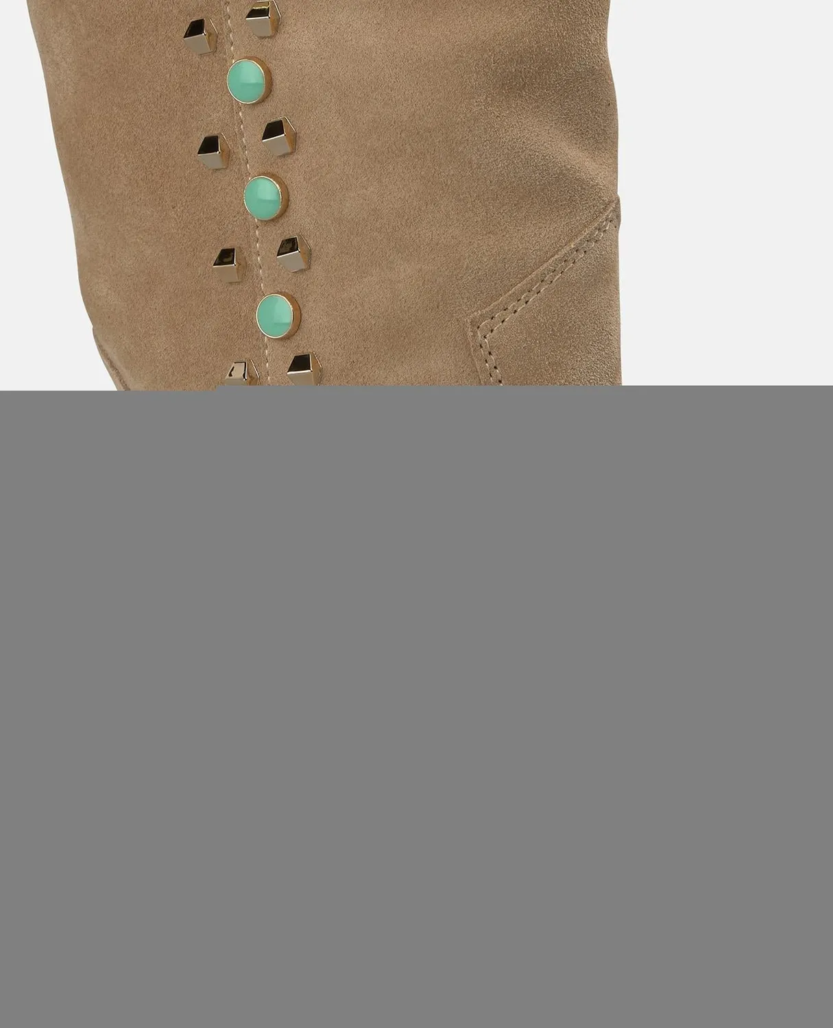 Alma en Pena I260557 bottes cowboy sable clous strass