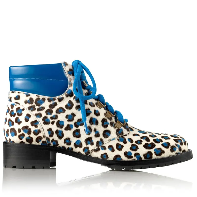 Bégum Paris Oslo pony bottine bleu fourrée