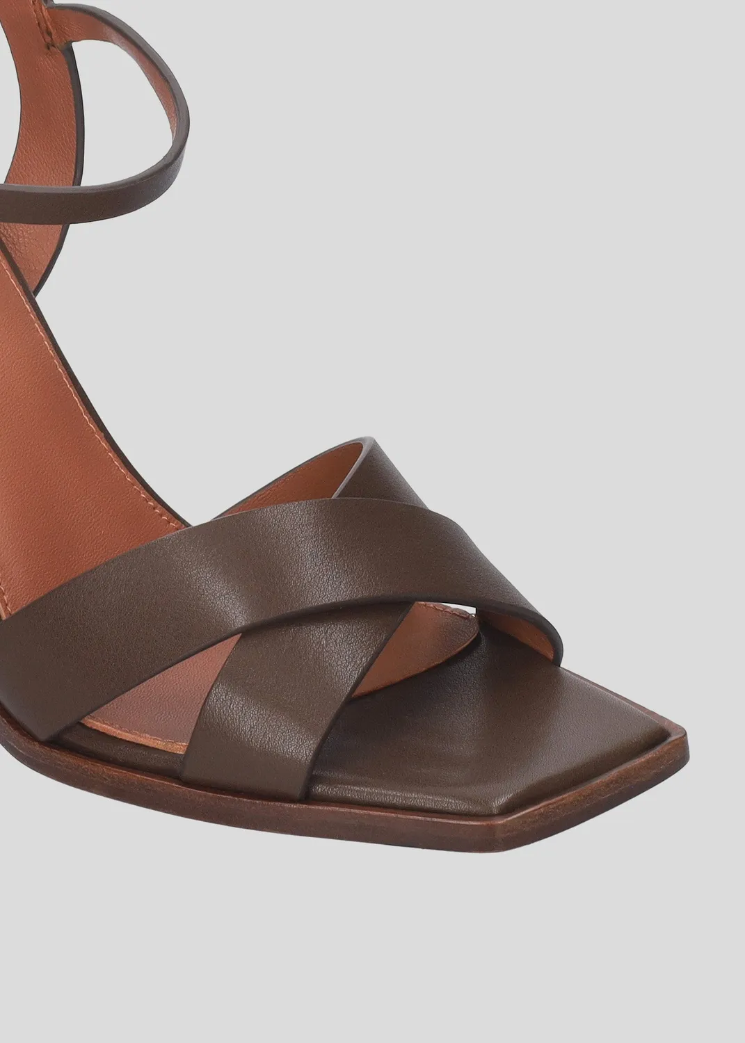 Lola Cruz Théa 75 sandales à talon marron talon 7,5 cm