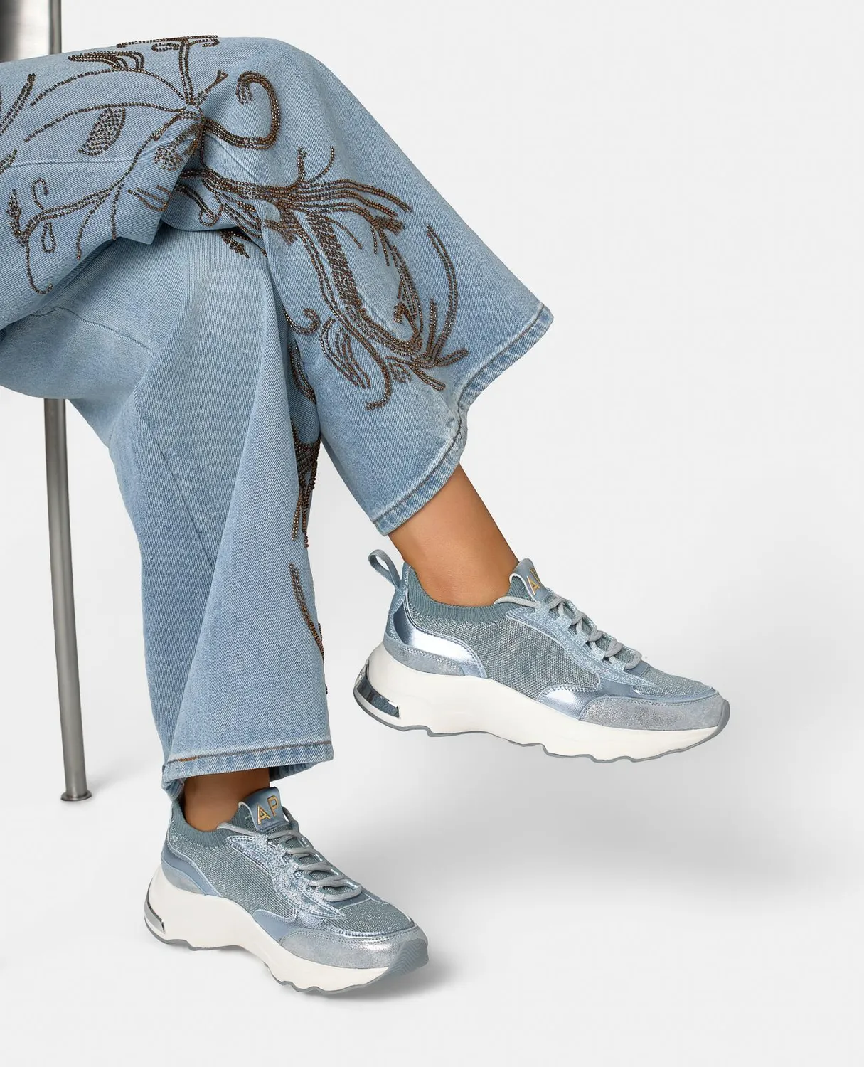 ALMA EN PENA V2652600 sneakers plateforme bleu 4,5 cm