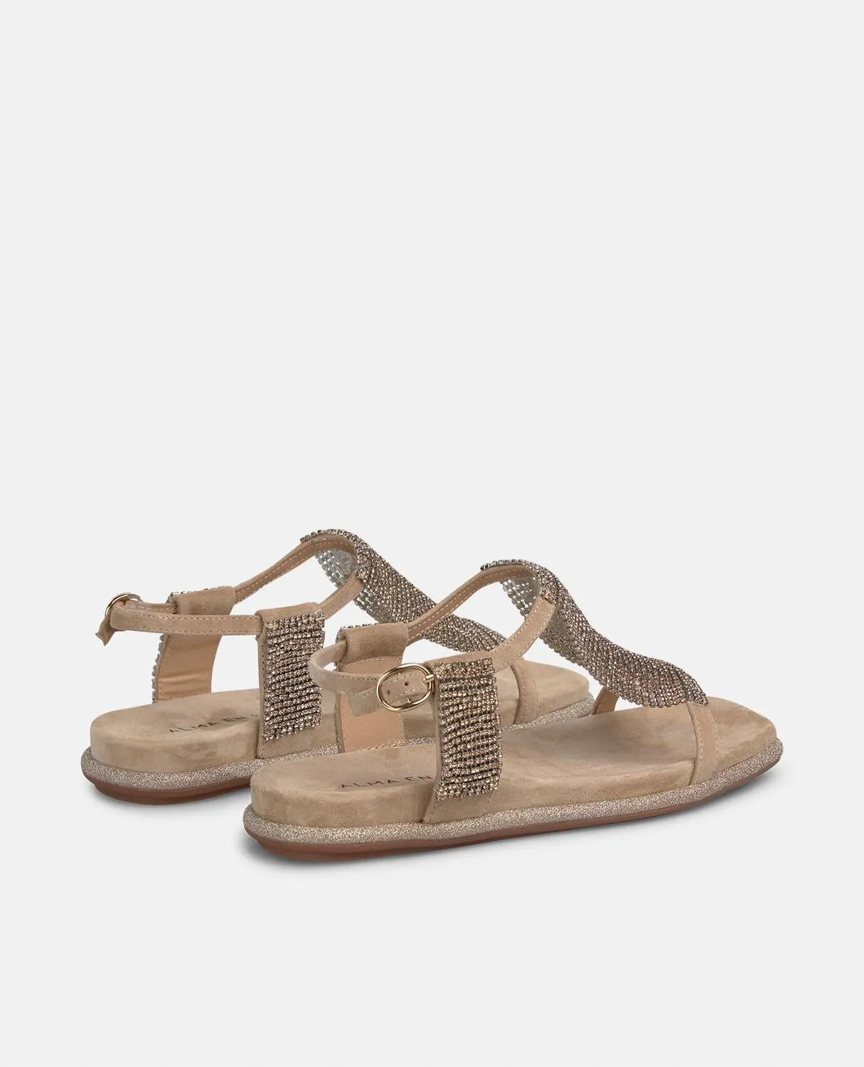 Alma en Pena V2551601 sandales plates cuir sable