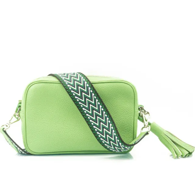 Bégum Paris Adèle sac pistache cuir grainé 22 cm
