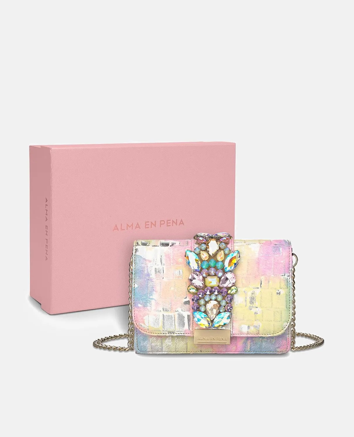 Alma en Pena BG103 sac bandoulière cuir multicolore