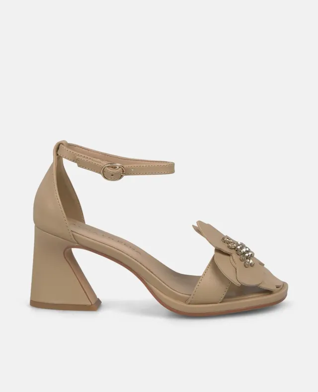 Alma en Pena V262401 sandales cuir beige fleur 8,5 cm