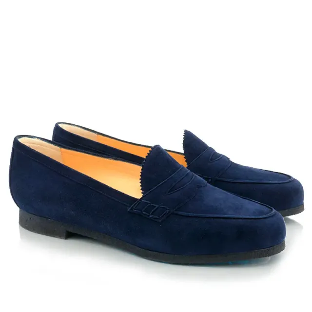 Bégum Paris Sampa mocassin velours marine