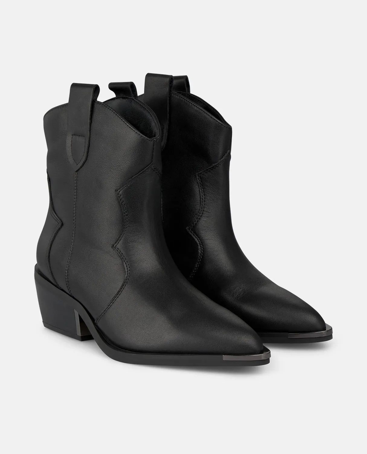 Alma en Pena I250916 bottines cowboy noires cuir 4,5 cm