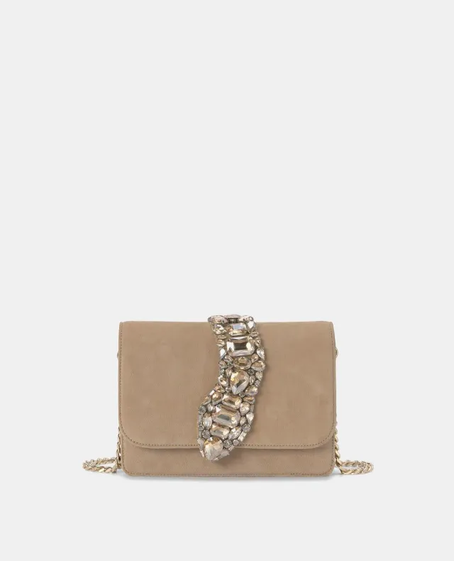 Alma en Pena V24B-019 sac bandoulière cuir sable chaîne