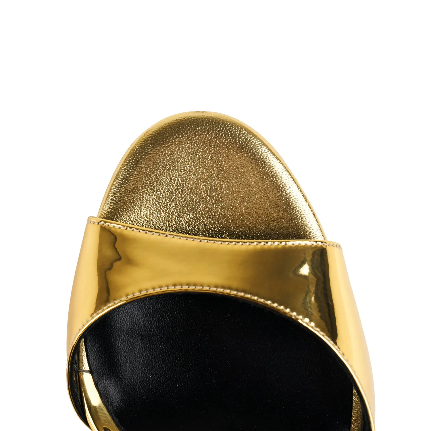 Maison Ernest Flavien Plateforme 115 sandales or cuir miroir
