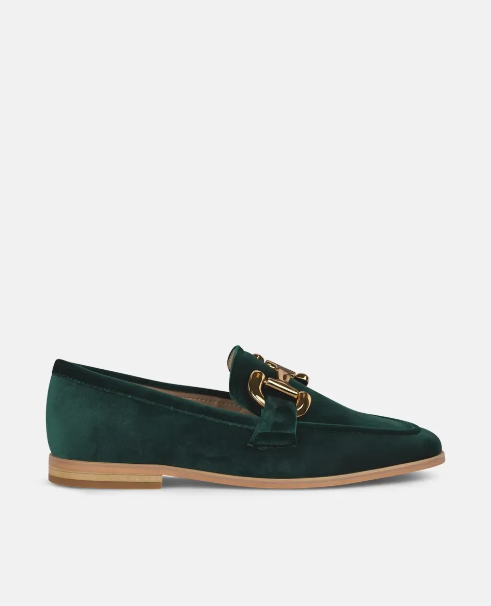 Alma en Pena I2550603 mocassins velours vert talon 2 cm