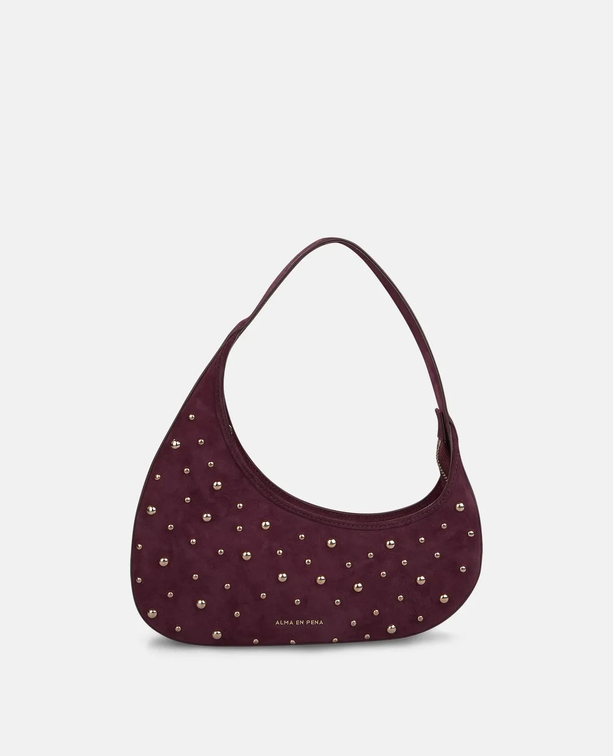 Alma en Pena BG237 sac hobo bordeaux clouté