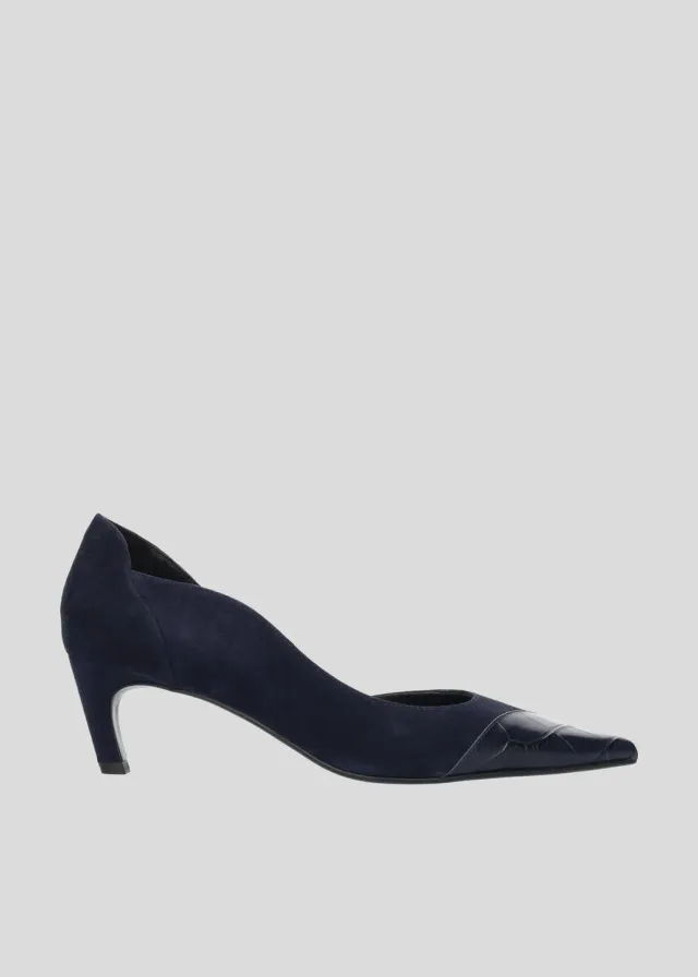 Lola Cruz Elle escarpins bleus talon 55