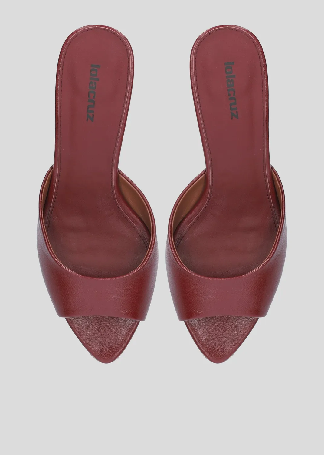 Lola Cruz Amelia 65 mules bordeaux 6,5 cm