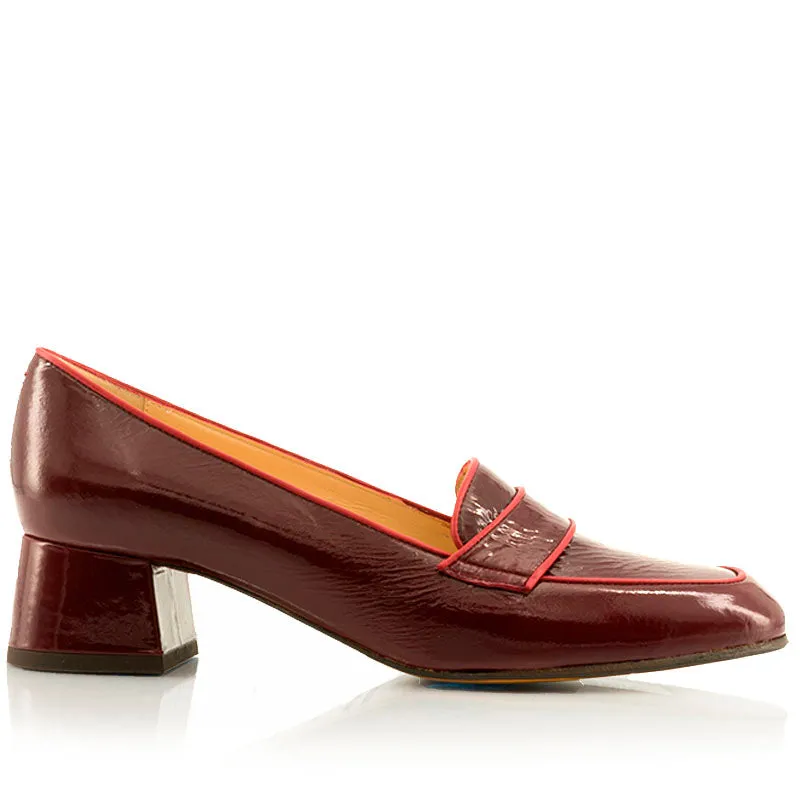 Bégum Paris Monza mocassins vernis grenat