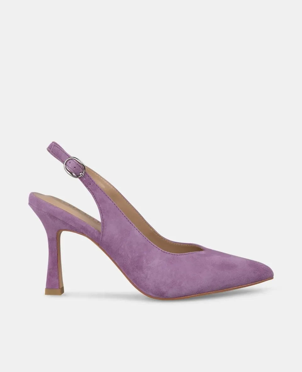 Alma en Pena V250600 escarpins slingback violet talon 9 cm