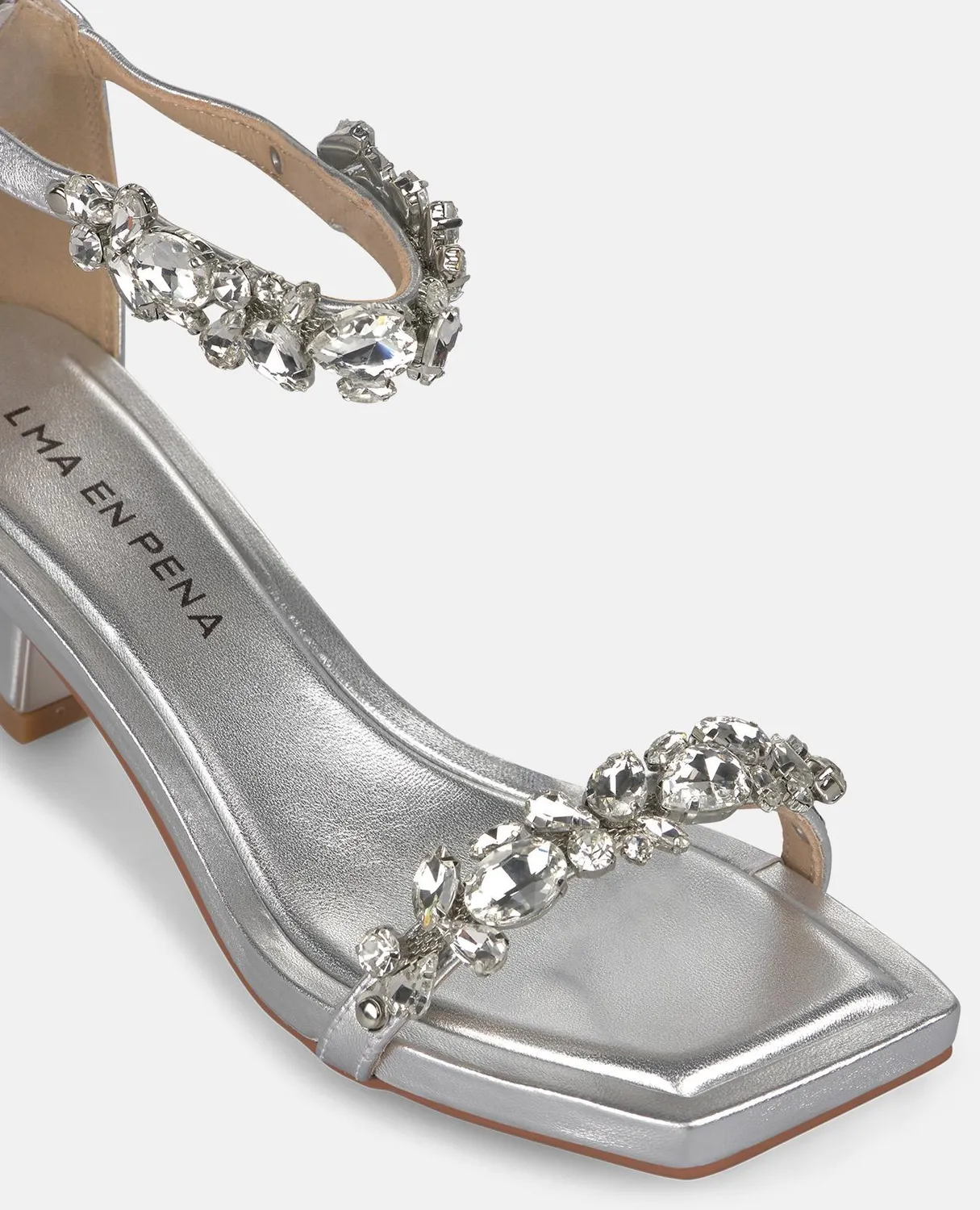 Alma en Pena V265006 sandales argent cuir talon 5,5 cm