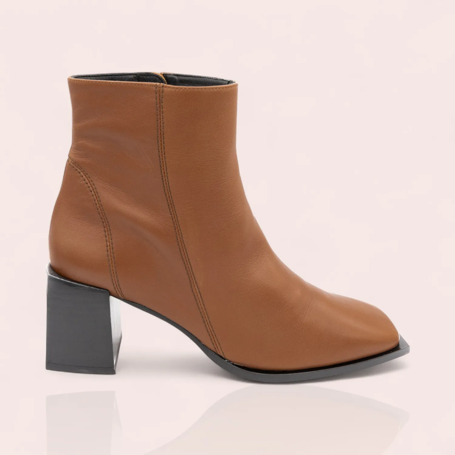 Karine Arabian SURREY bottine noire cuir talon 55 mm