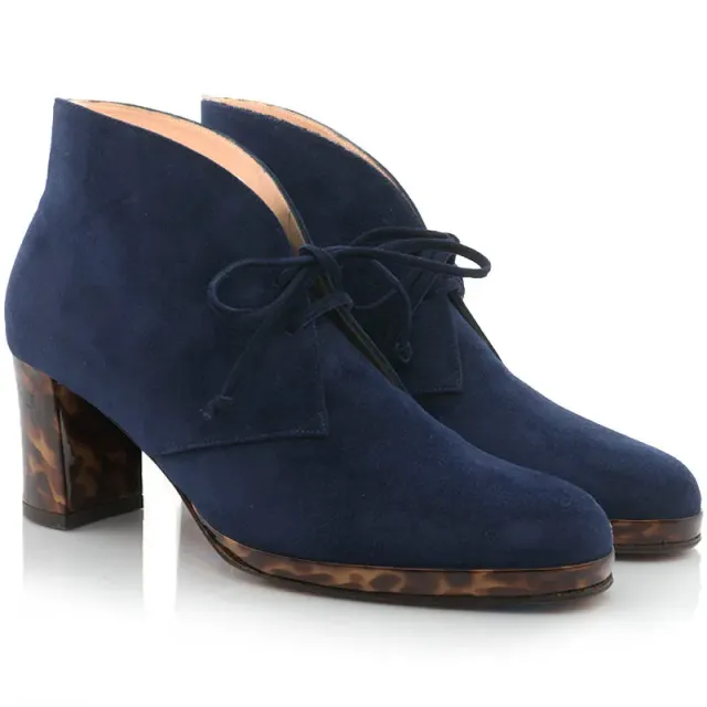 Bégum Paris Diane bottine marine vernis écaille 7 cm