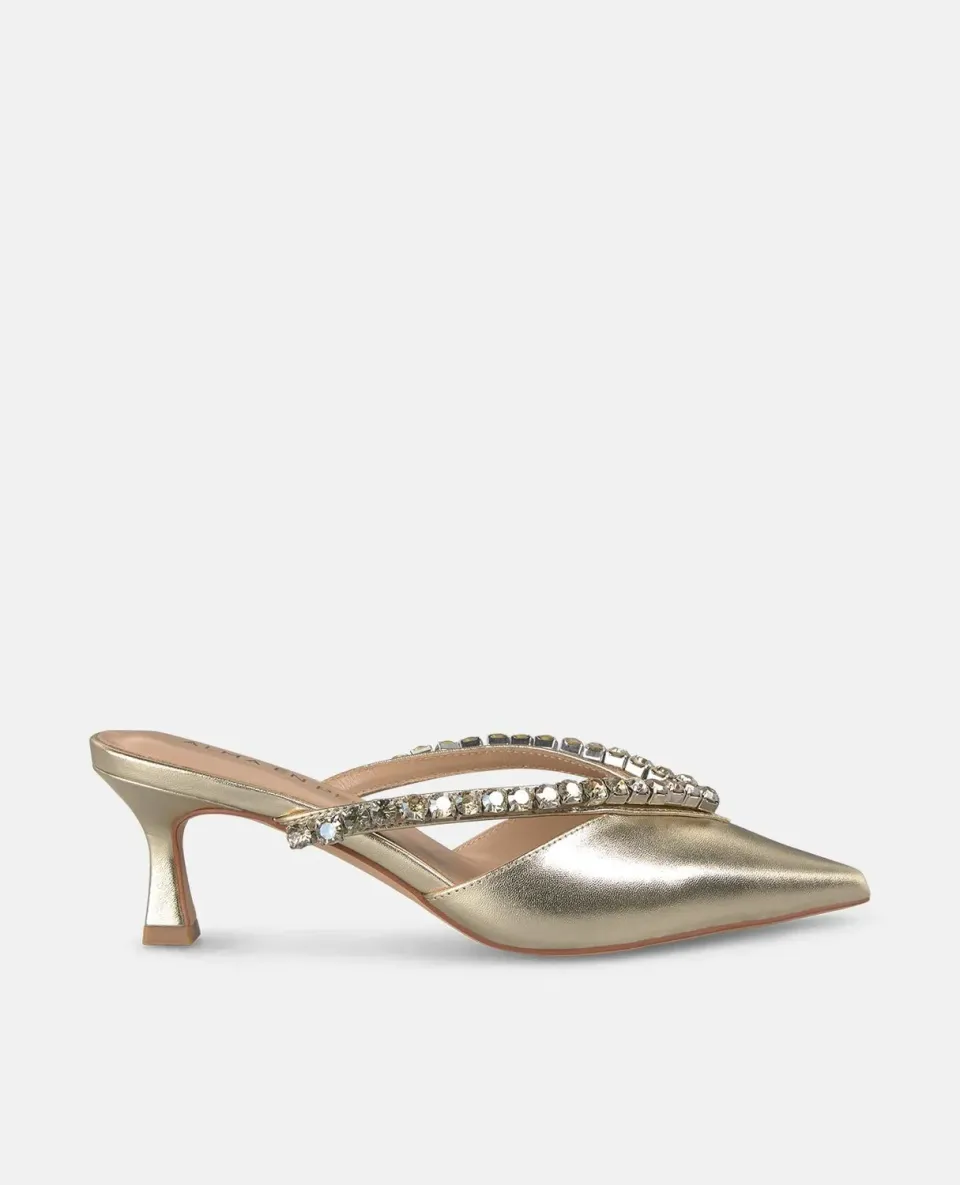 Alma en Pena Kitten V250657 mules doré talon 6 cm