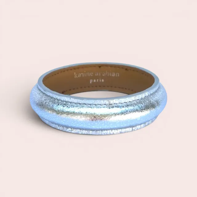 Karine Arabian Jonc bracelet cuir argent