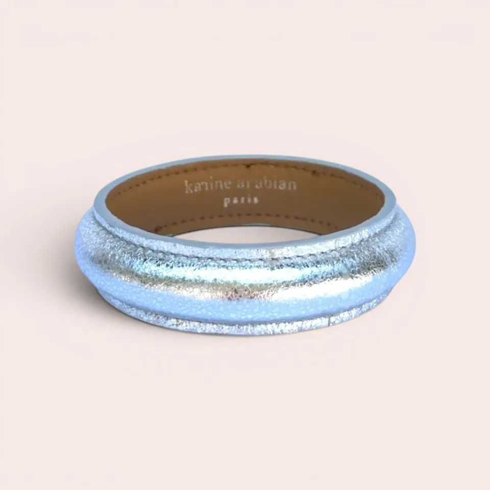 Karine Arabian Jonc bracelet cuir argent