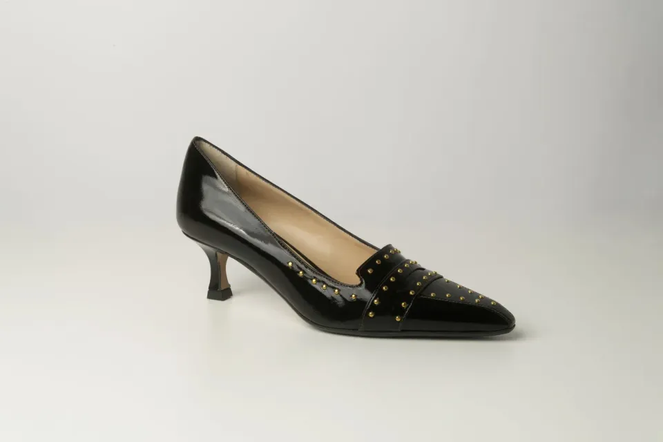 Matteo Pitti Mogano mocassins cuir bordeaux cloutés