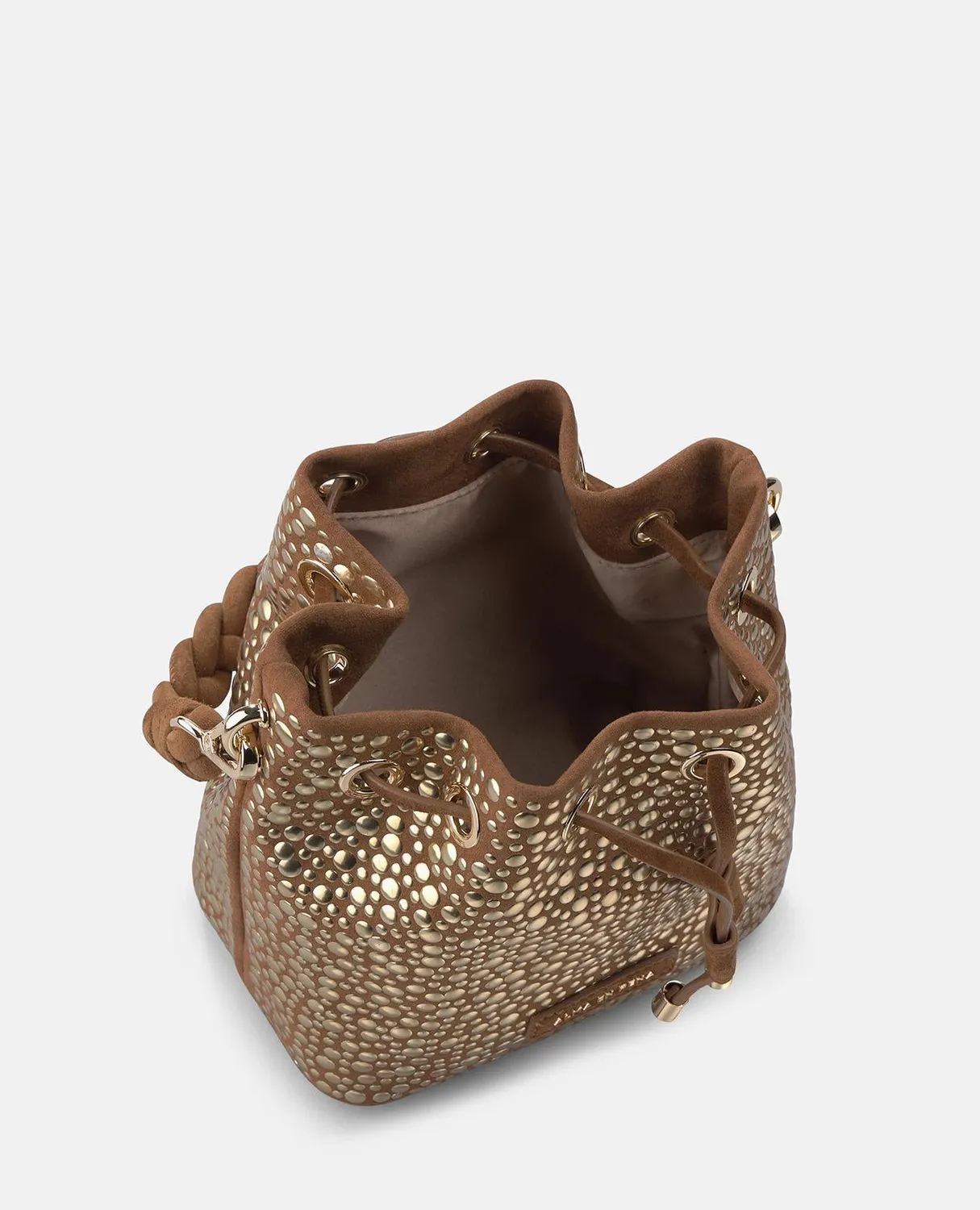 Alma en Pena V26BG034 sac seau caramelo clouté