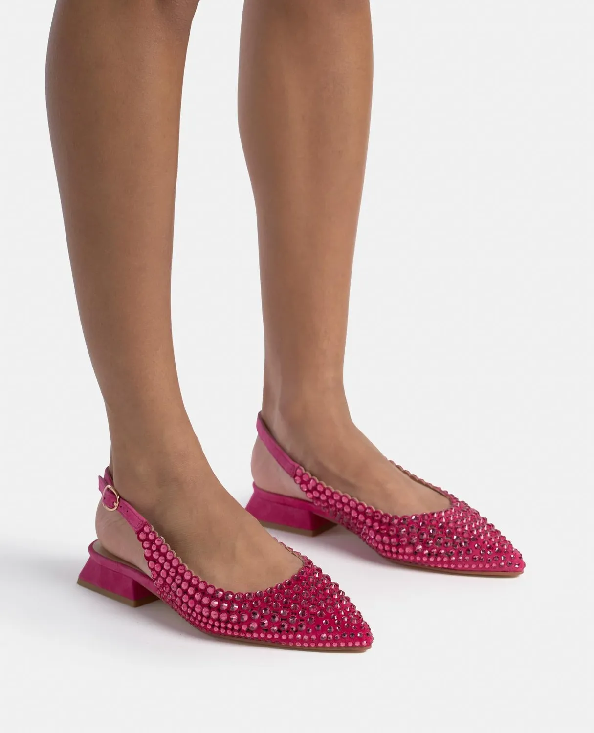 Alma en Pena V250488 ballerines fuchsia strass 2 cm