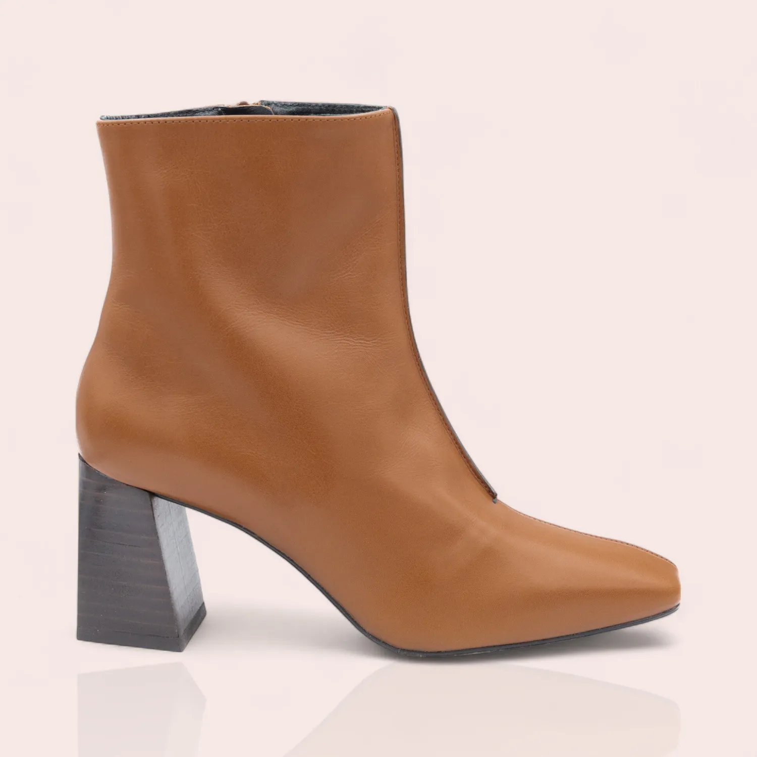 Karine Arabian Cork bottine cuir talon 70 mm noir