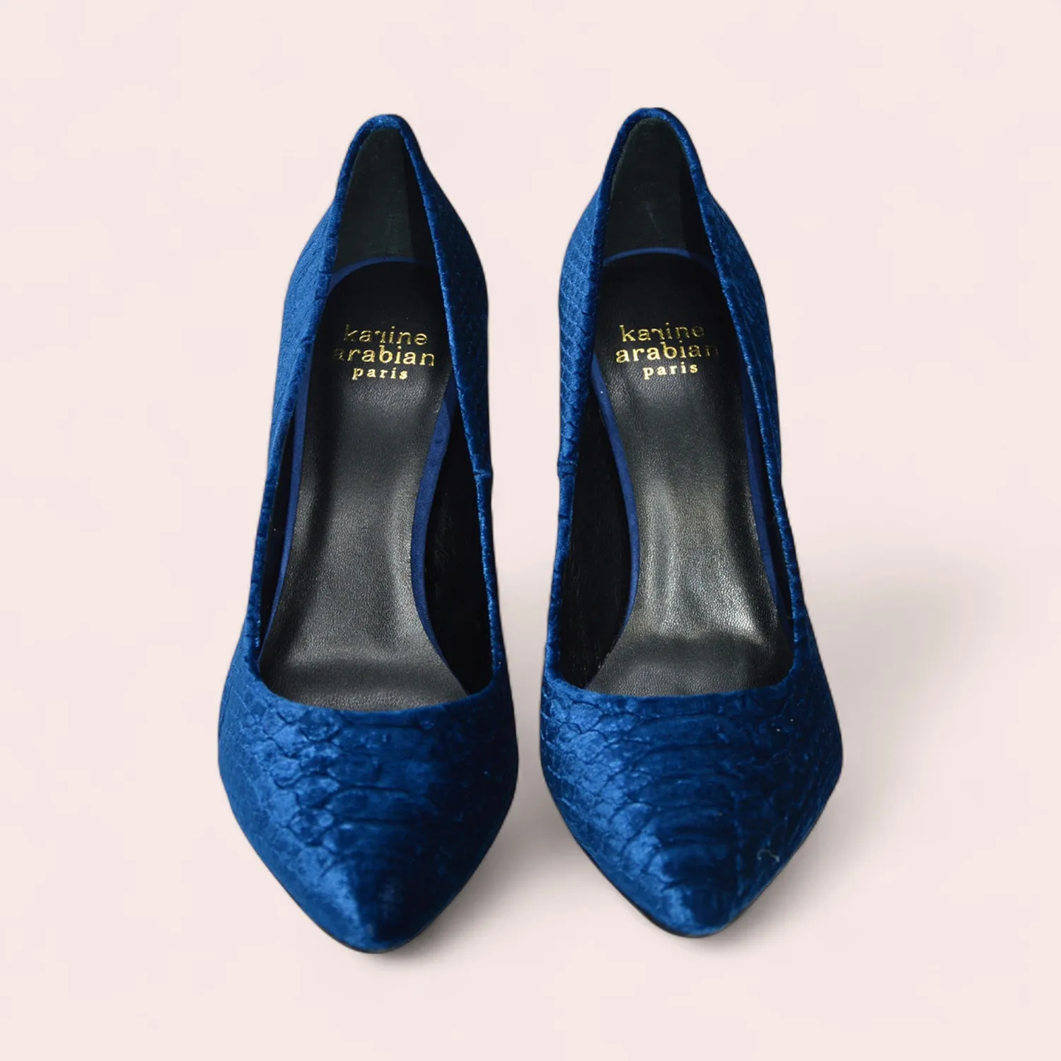 Karine Arabian Pump escarpins python bleu 36 talon 100mm