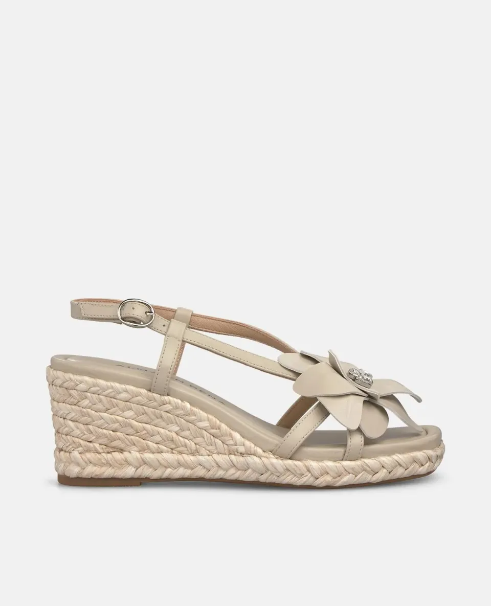 Alma en Pena V266751 sandale compensée cuir blanc 7 cm