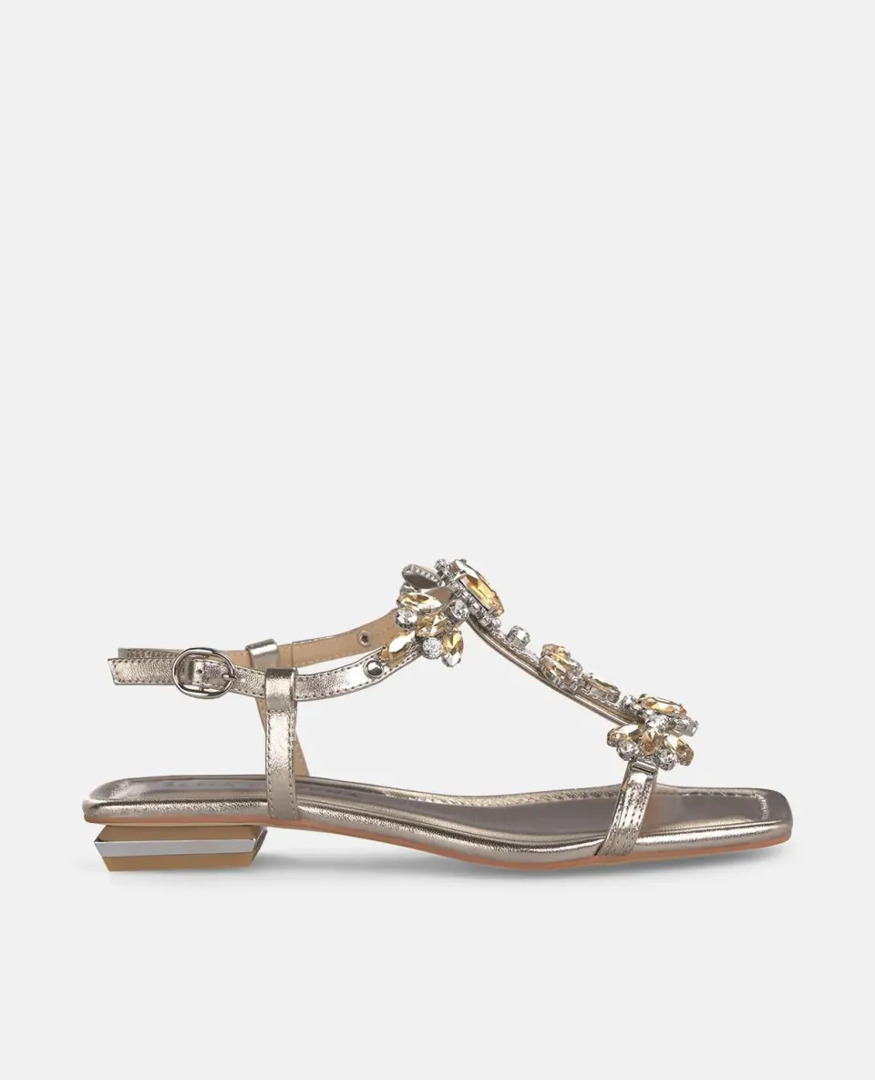 Alma en Pena V268600 sandales bronze strass talon 2 cm