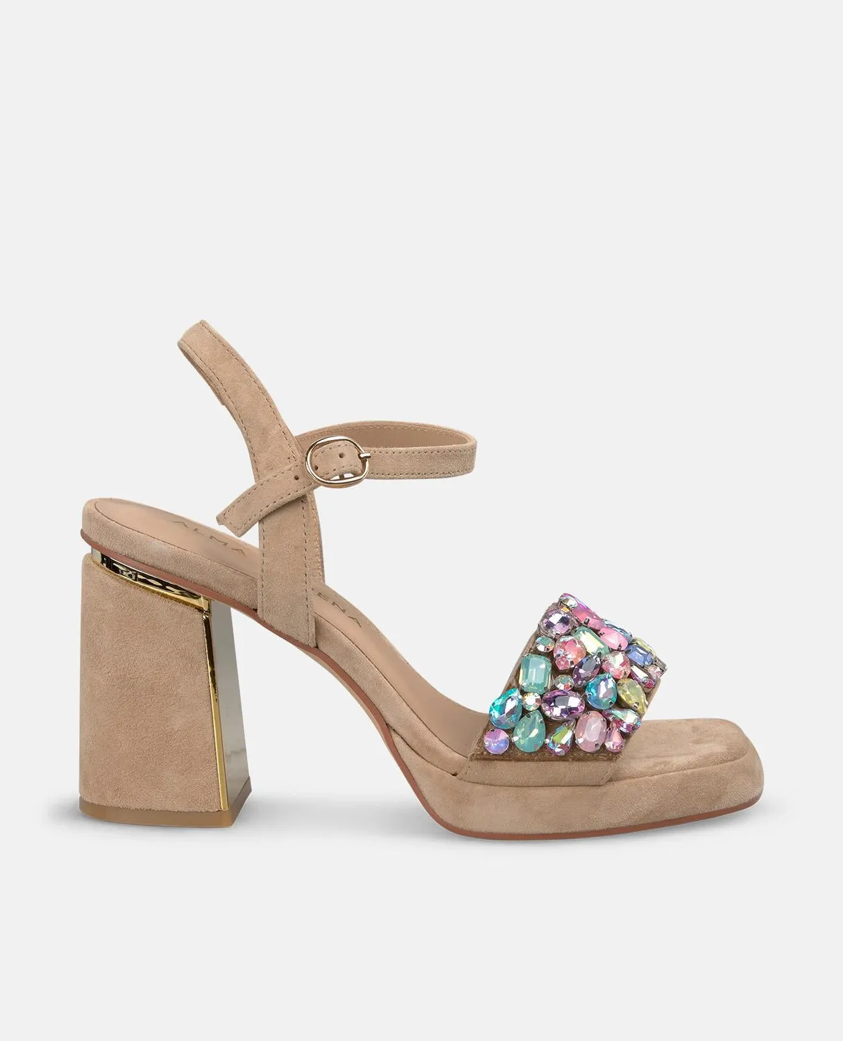 Alma en Pena V250792 sandales sable strass talon 8,5 cm