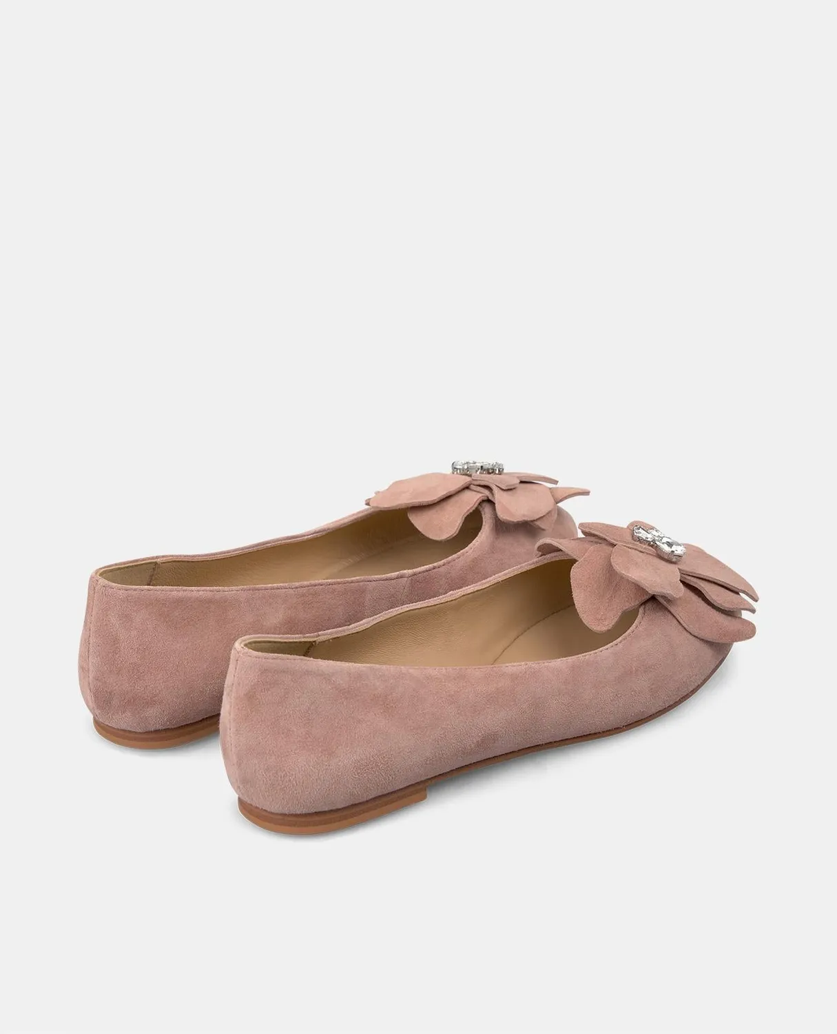 Alma en Pena V250541 ballerines cuir rose fleur talon plat