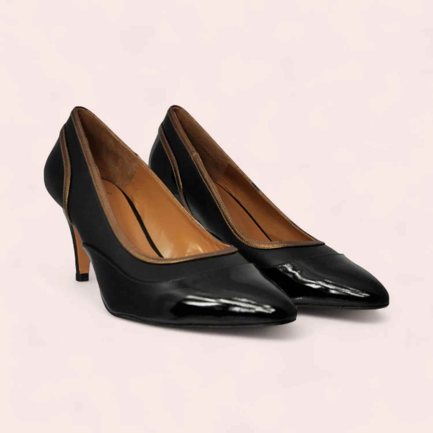 Karine Arabian Vivienne escarpins cuir noir 70mm