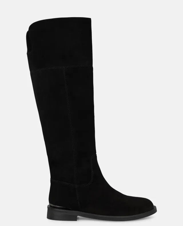Alma en Pena I260910C bottes noir daim plates 3 cm