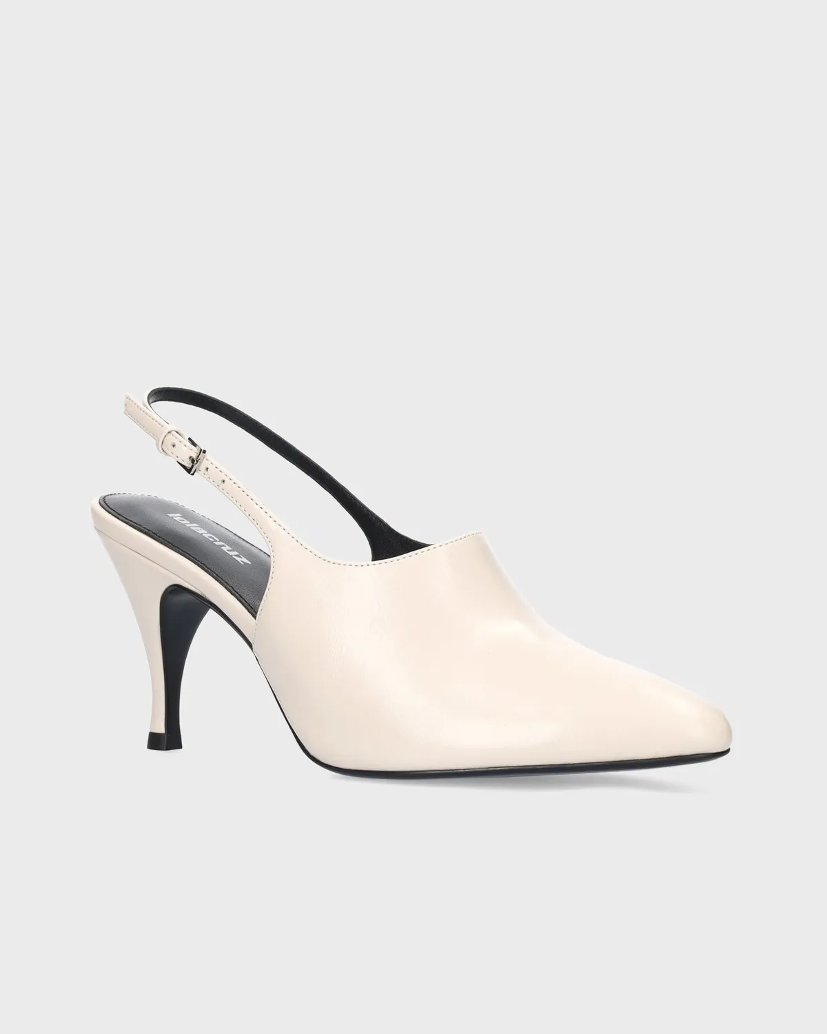 Lola Cruz Carmela 80 escarpin écru cuir