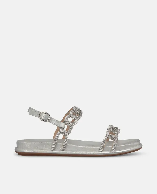 Alma en Pena V2651511 sandales plates argent brillant
