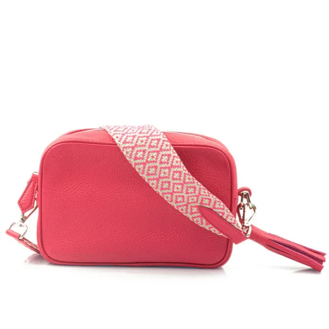 Bégum Paris Adèle sac cuir grainé fuchsia