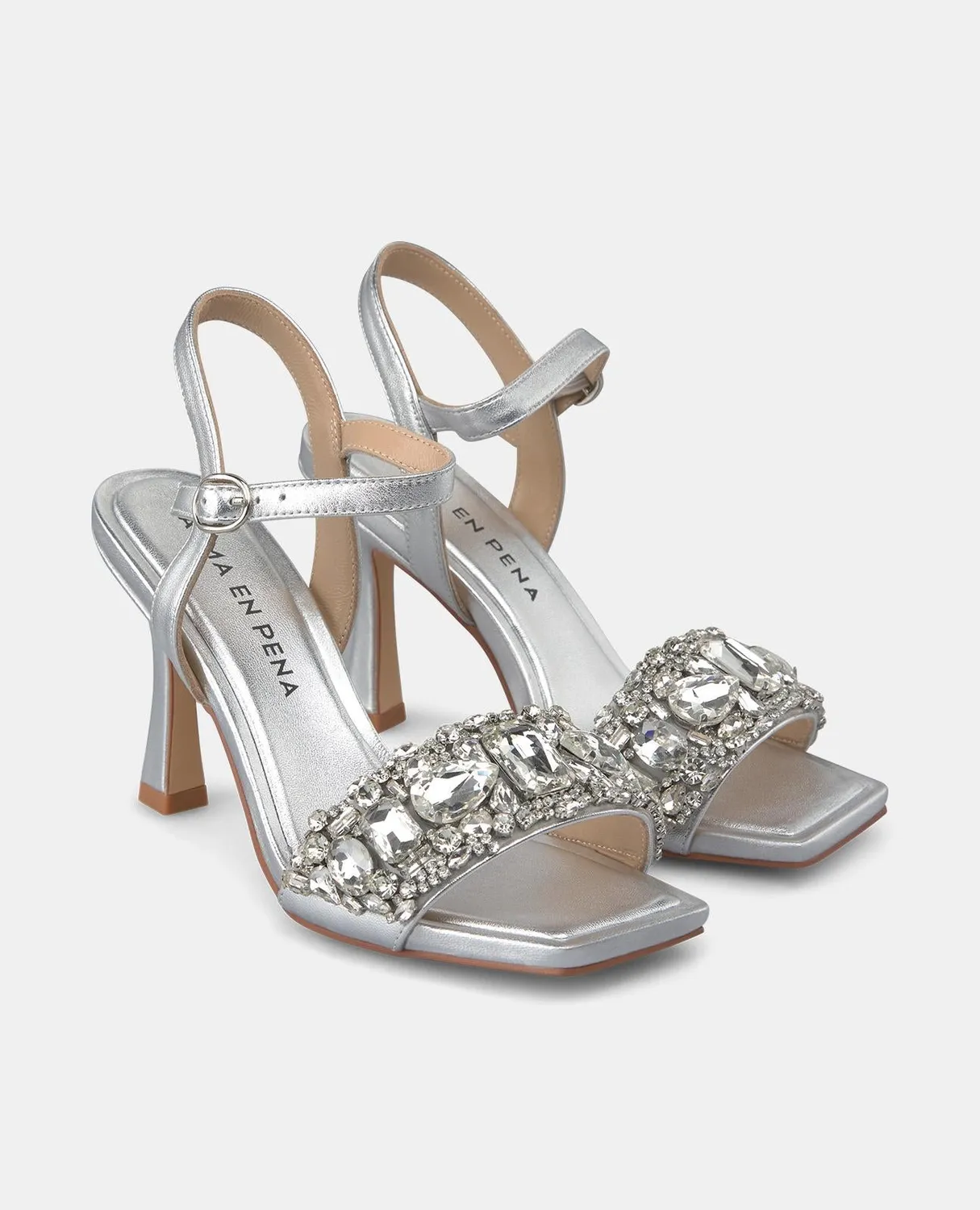 Alma en Pena V250838 Sandales Argent Strass 9 cm