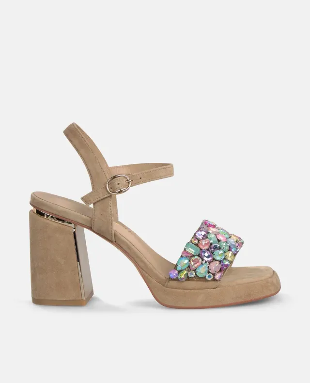 Alma en Pena V262652 sandales sable strass talon 8,5 cm