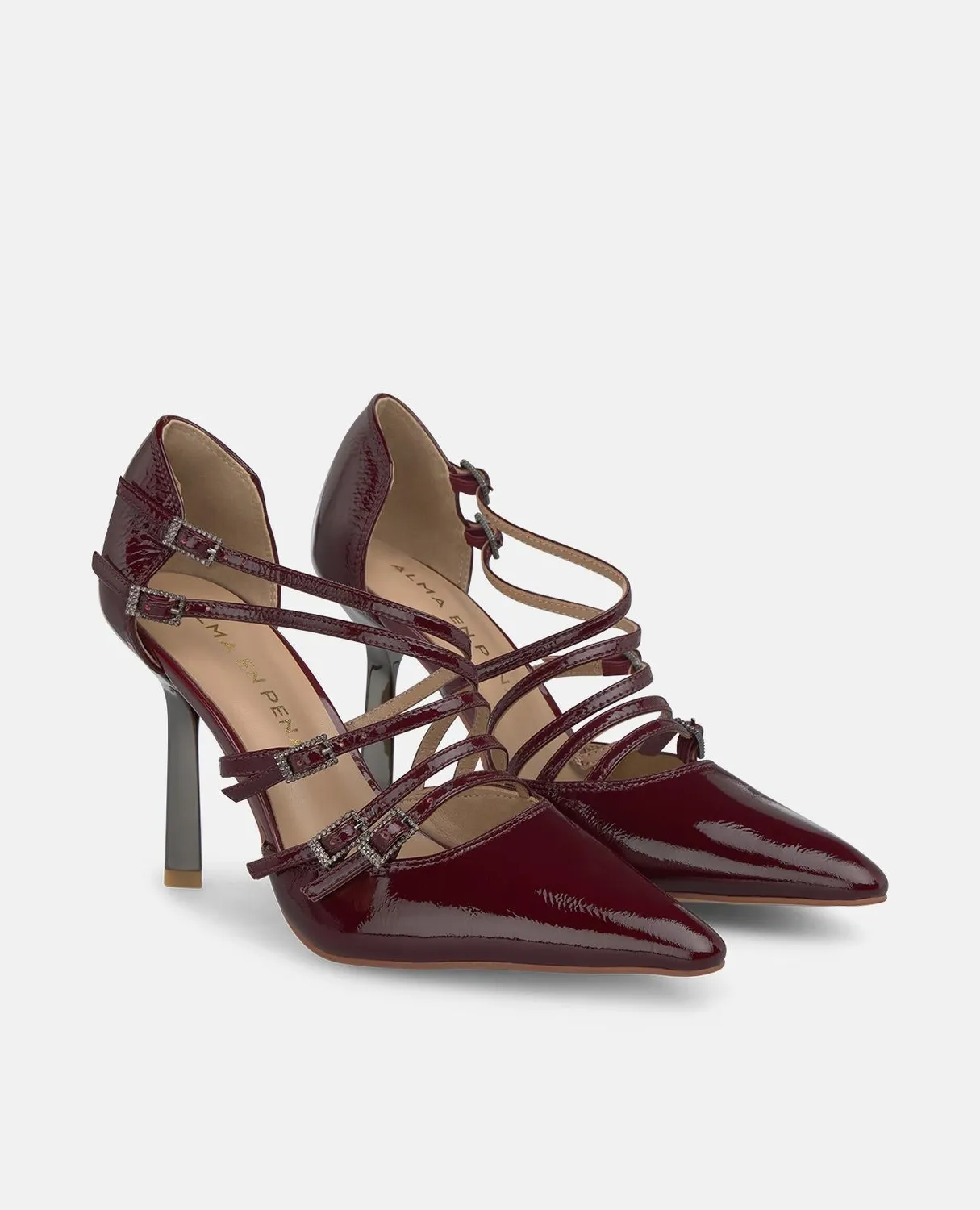 Alma en Pena I250450 escarpins vernis bordeaux talon aiguille