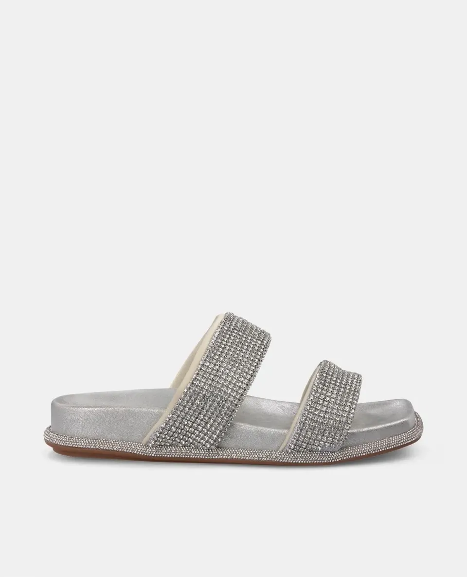 Alma en Pena V2551616 sandales plates argent strass